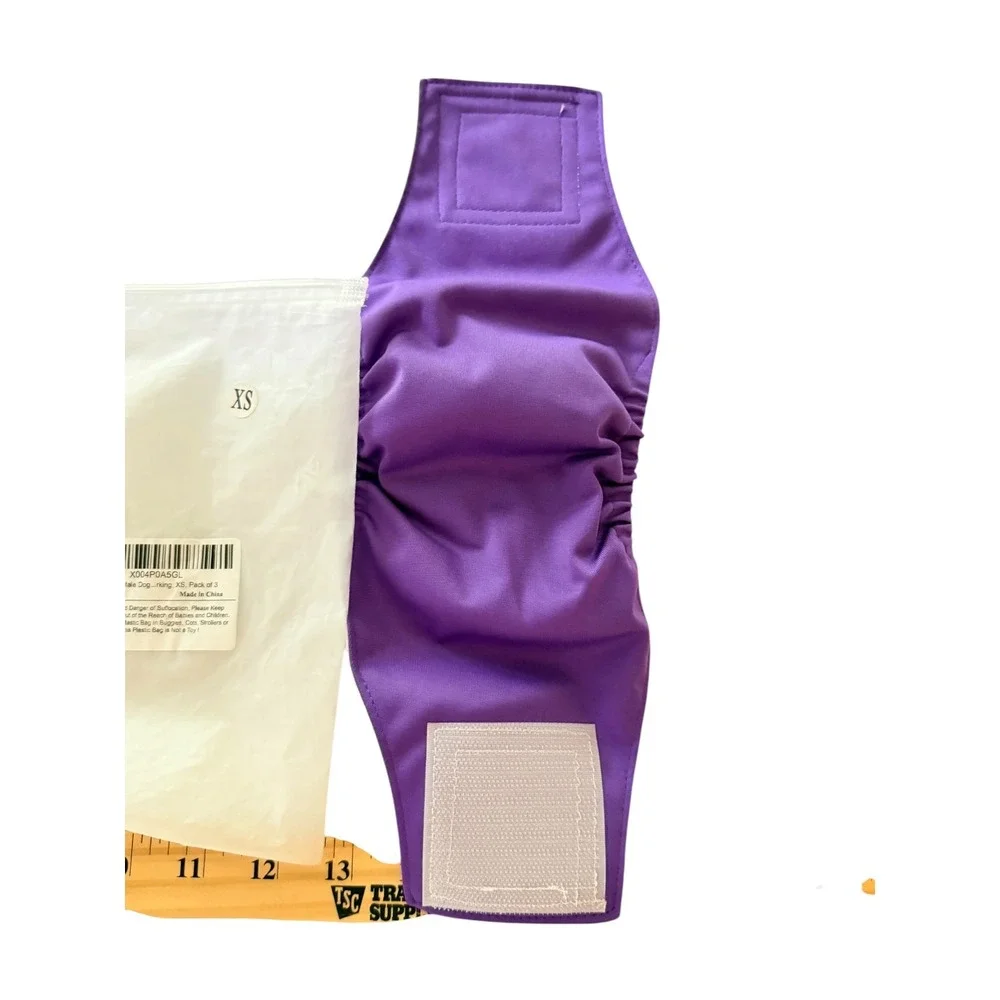MICOOYO Belly Band Male Dog XS Blue Purple New Washable Reusable Diaper 2pk